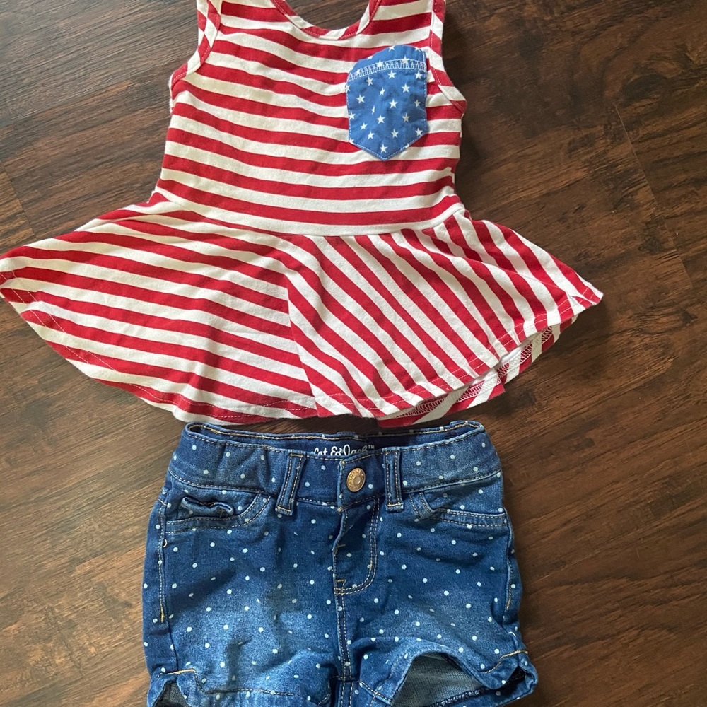 Patriotic RicRac and Ruffles tank set